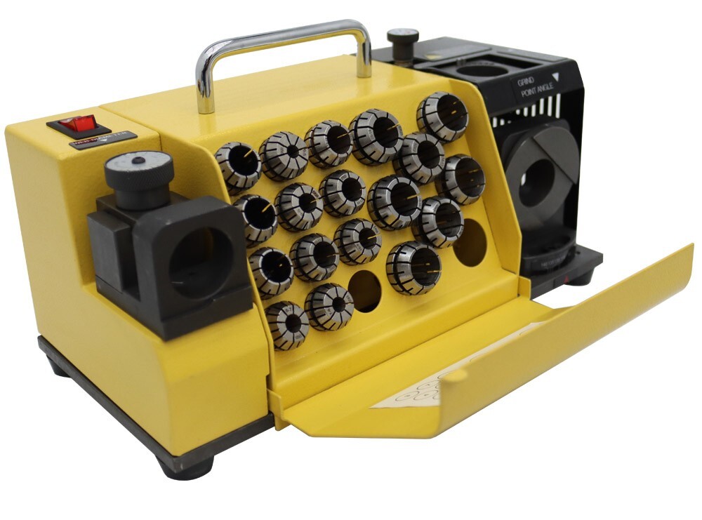 Enhanced Drill Bits Sharpener 3-20mm End Mill Sharpener 18 Collets 120W Powered