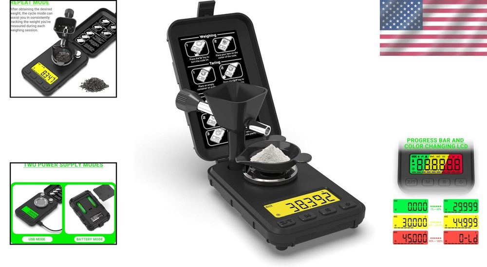 Accurate Handheld Reloading Scale with Cycle Mode & Lightweight Design - 0.4 lbs