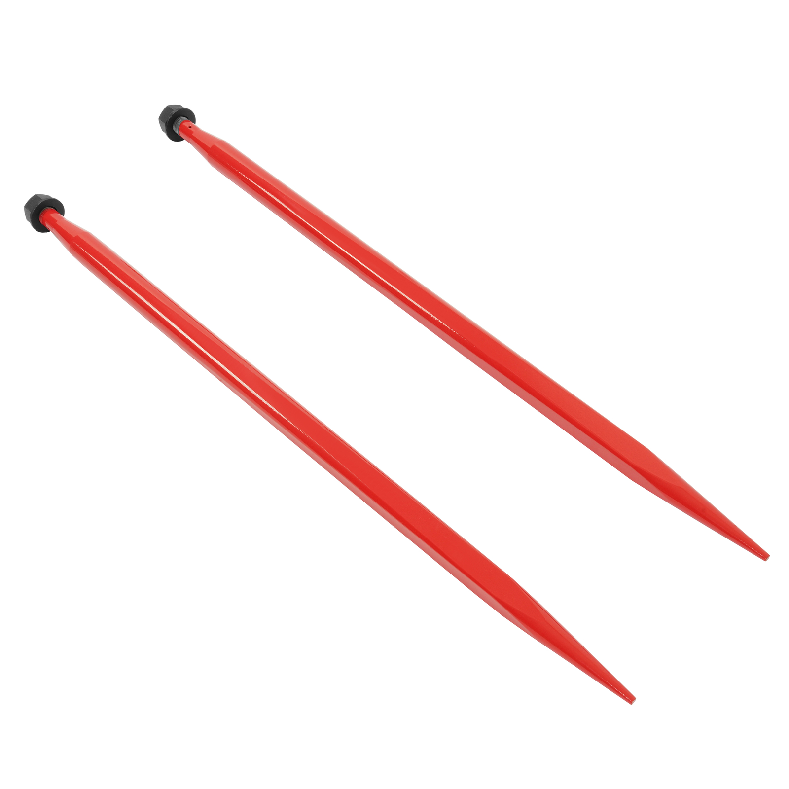 2Pcs Hay Bale Spear 49" 4500 lbs Quick Attach Spike Fork for Tractors Loaders