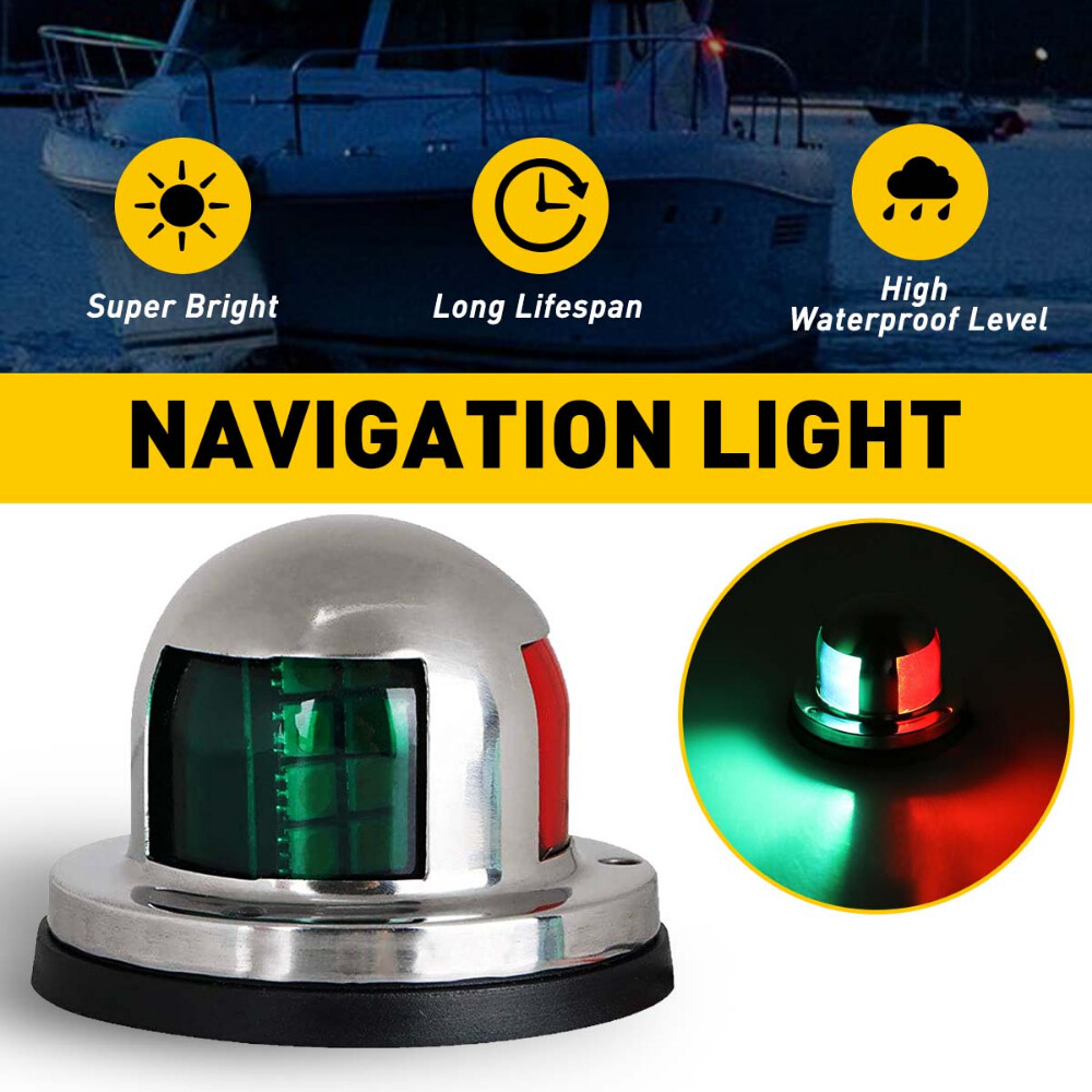 Boat Navigation Lights Red and Green LED Marine Navigation Light Boat Bow Light
