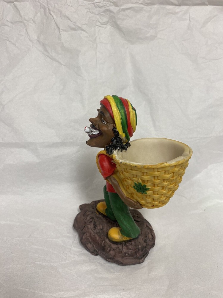 3” Rasta Jamaican Basket Ashtray