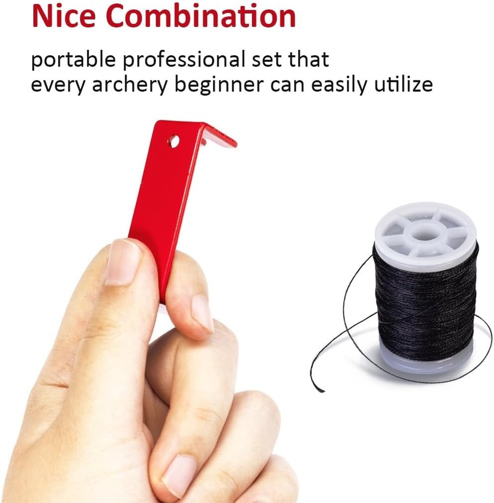 Archery Bowstring Separator and Serving Thread Set Peep Sight Red