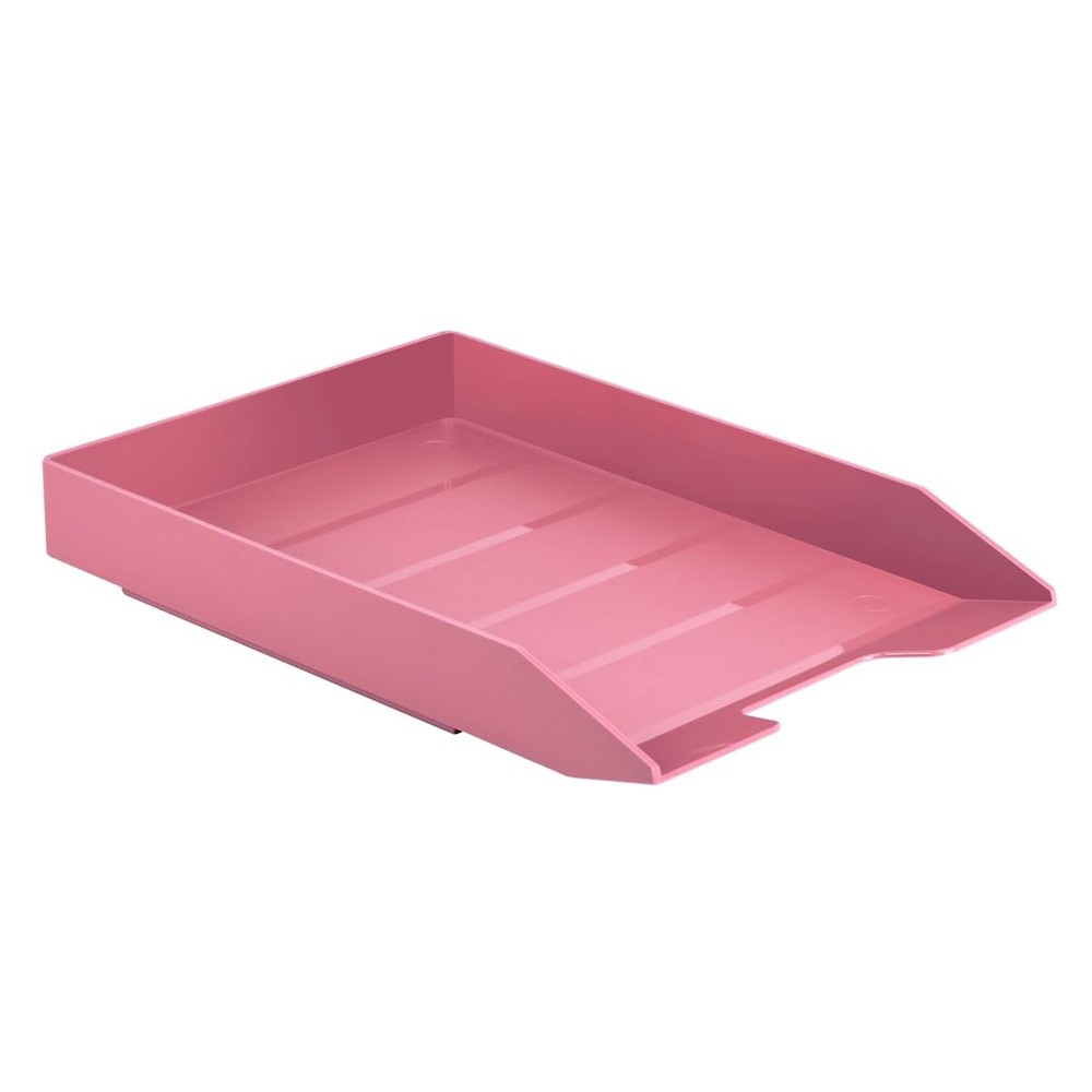Stackable Letter Tray Front Load Letter Size Solid Pink Plastic 1 Unit