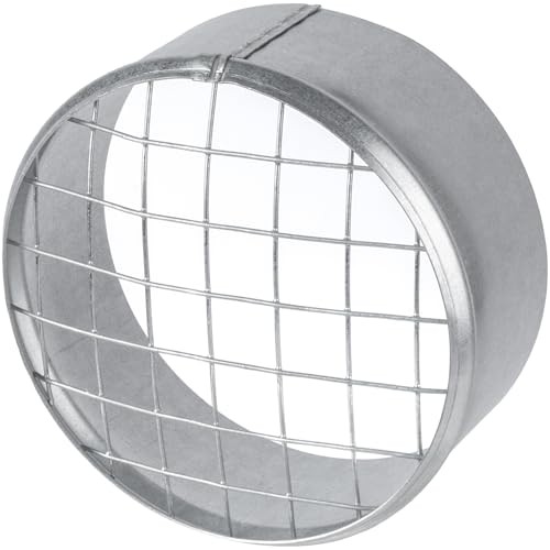 Ø4 Inch Duct Cover – Galvanized Steel Round Duct Cap with Mesh Screen Ø 4 Inch