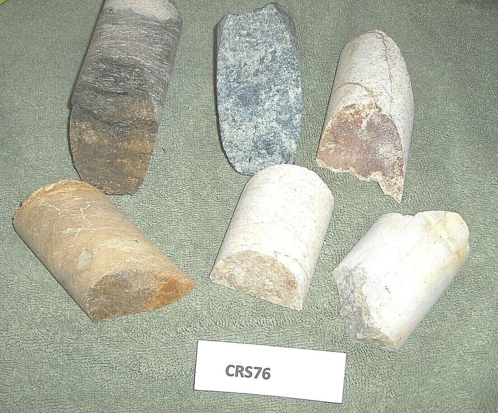 Split Core Samples From Alaska Gold Mine 6 Pieces Split And Unsplit  CRS76