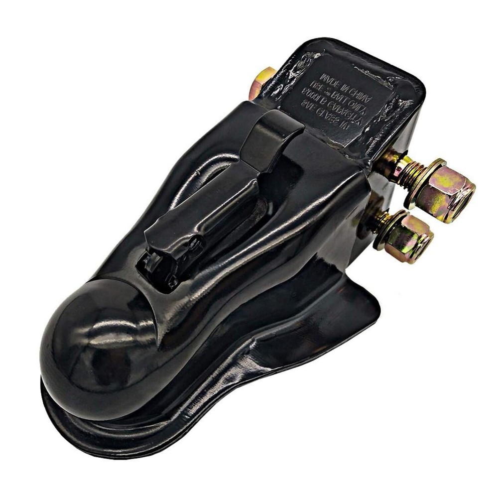 Adjustable Trailer Coupler 2 in 8000LBS Capacity, Channel-Mount Coupler Black