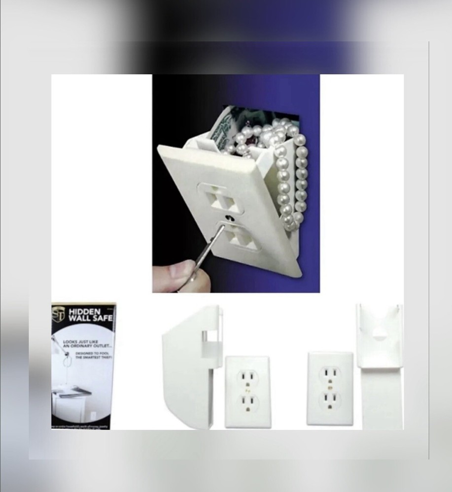 Wall Safe Electrical Outlet Socket Diversion Hidden Home Security Secret Stash