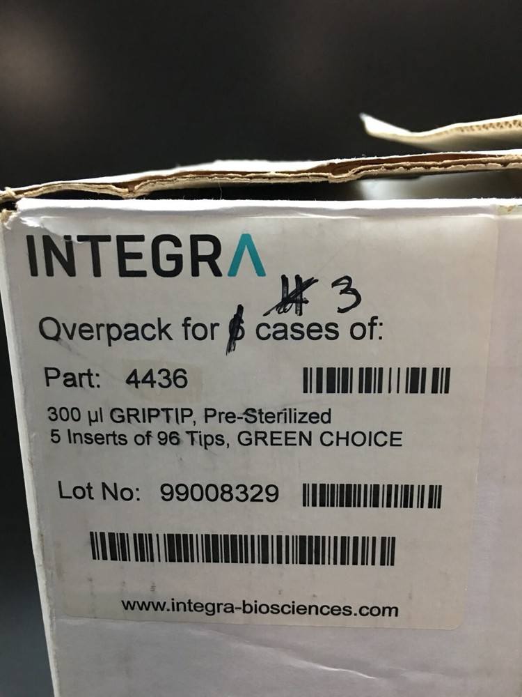 Integra PN 4436 | 300uL GRIPTIP Pipette Tips 3 Cases