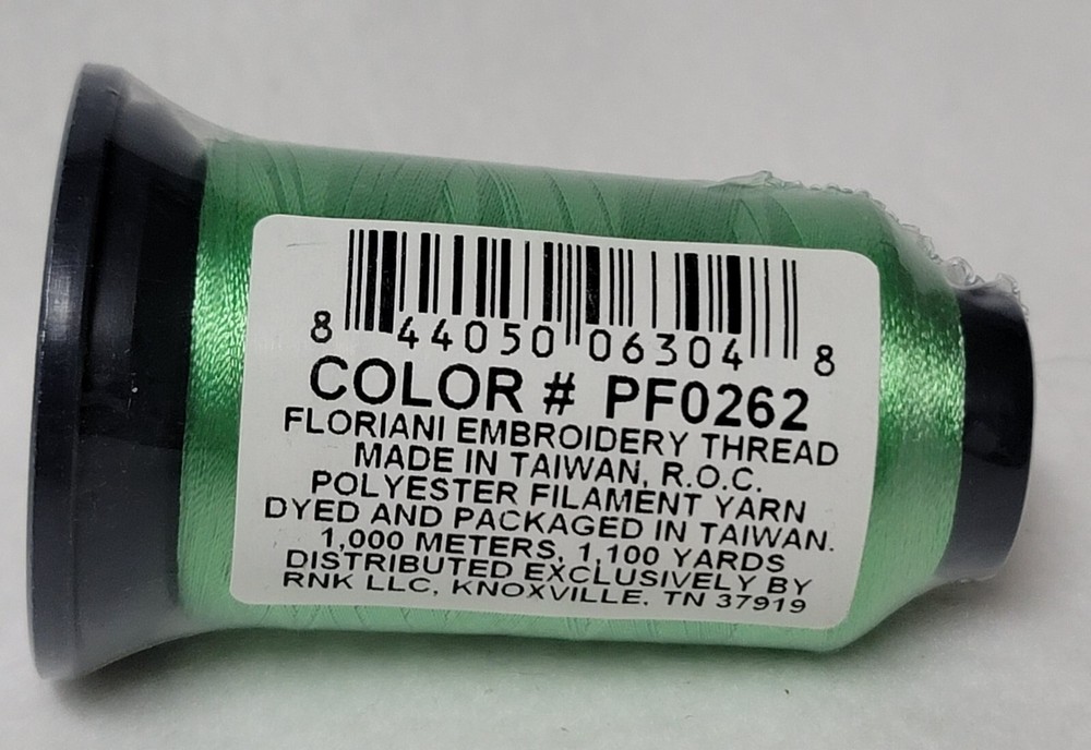 Floriani Machine Embroidery Thread PF0262 Color: Nile