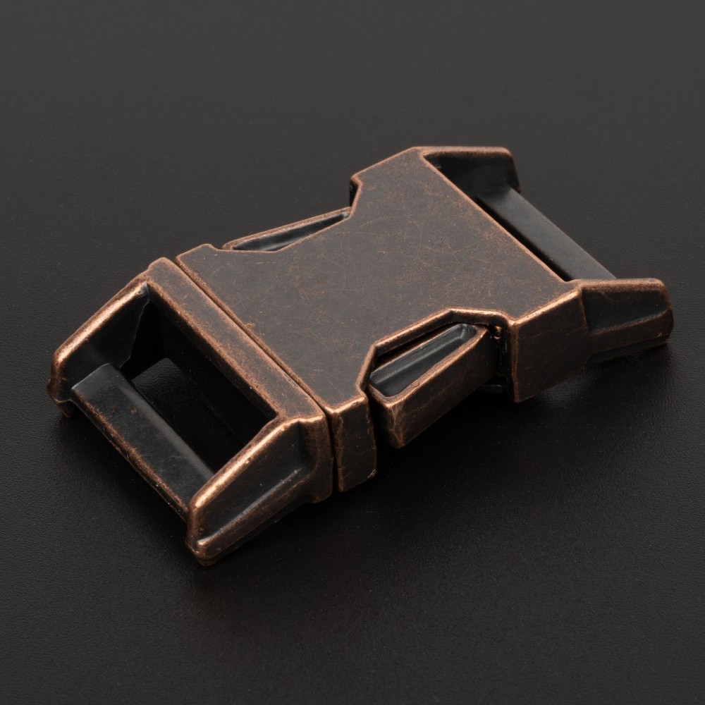 5/8 Inch Contoured Antique Copper Side Release Buckles, 10 Pack