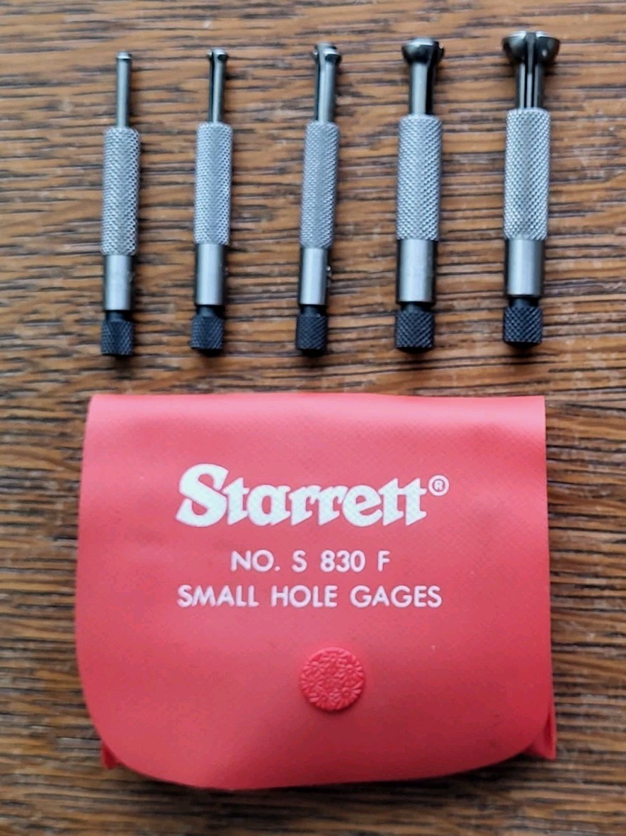 Starrett No. S 830 F Small Hole Gages w/Pouch Machinist Tools USA