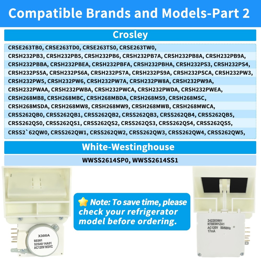 242303001 Refrigerator Damper Assembly Air Damper Control Replacement Compati...