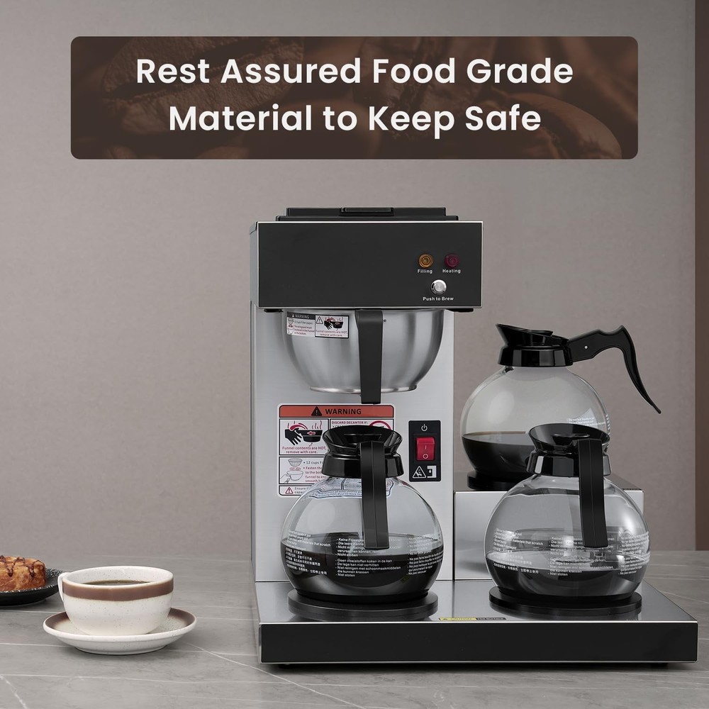 12 Cup Commercial Drip Coffee Maker