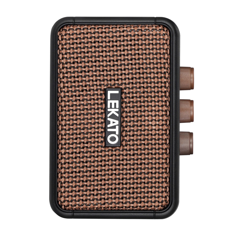 LEKATO Portable Mini Electric Guitar Bass Amplifier Practice Speaker 2 Effects