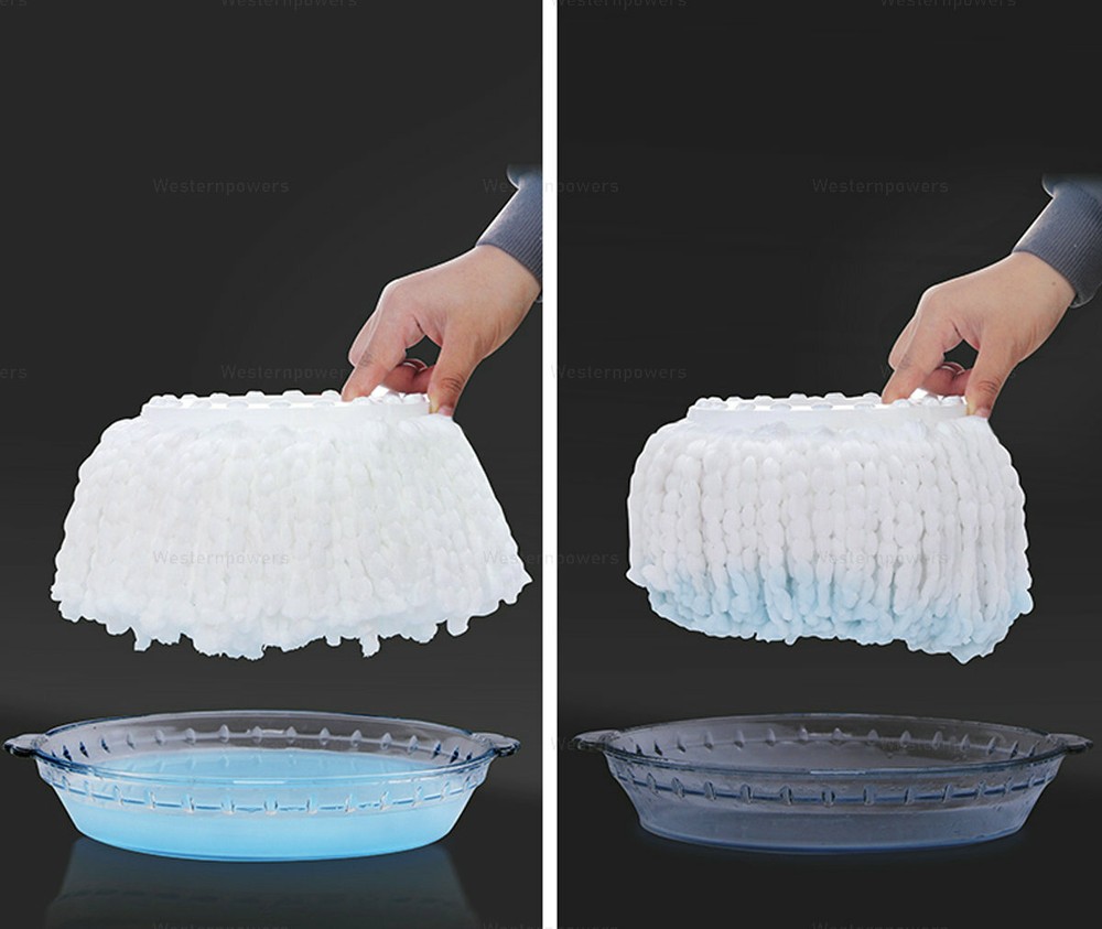 6 Pack Replacement Microfiber Mop Head Easy Cleaning Wring Refill for Spin Mop