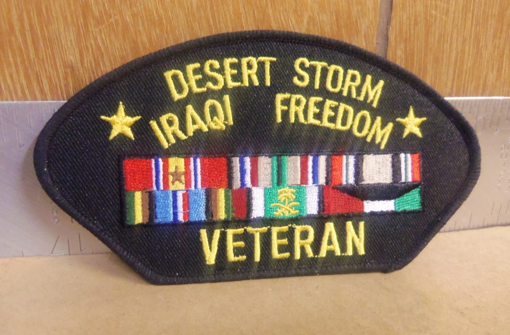 Desert Storm - Iraqi Freedom Veteran Embroidered Patch