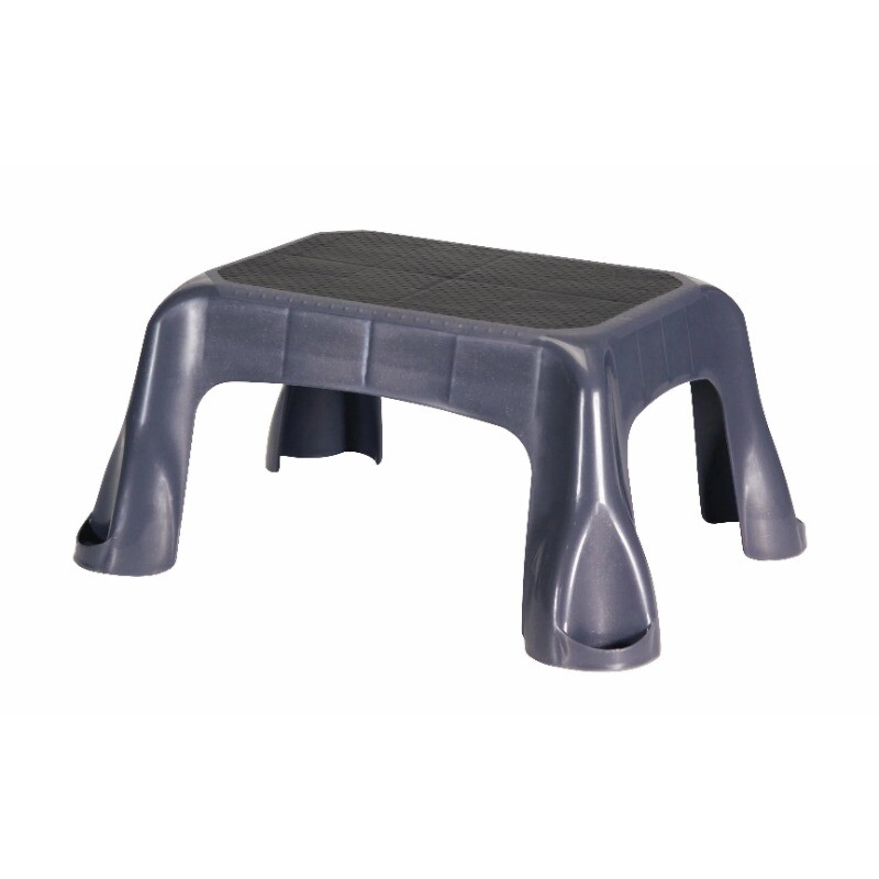 Rubbermaid Plastic Step Stool, In-Mold Tread, 1-Step, Gray