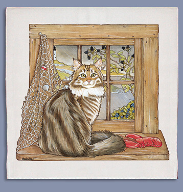 Maine Coon Dish Towel