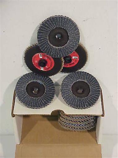 Mini Flap Disc 3" 60 Grit Z/A Type 27 Quick Change 10ea
