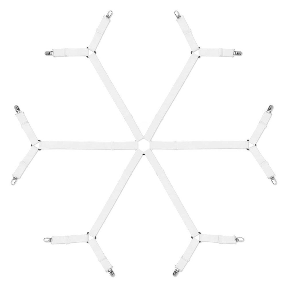 Sheet Fasteners, Adjustable Elastic Bed Sheet Holder Straps for Full,Queen,Ki...