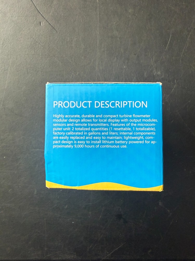 UwinVwin 1" 2.6-26 GPM Inline NPT Thread Flowmeter Digital 1 inch & 3/4