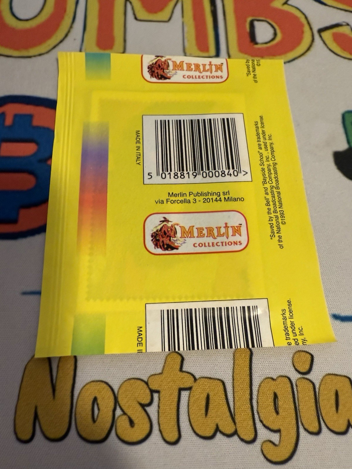 (1) Sealed Pack 1993 MERLIN STICKERS BAYSIDE SCHOOL SAVED BY THE BELL