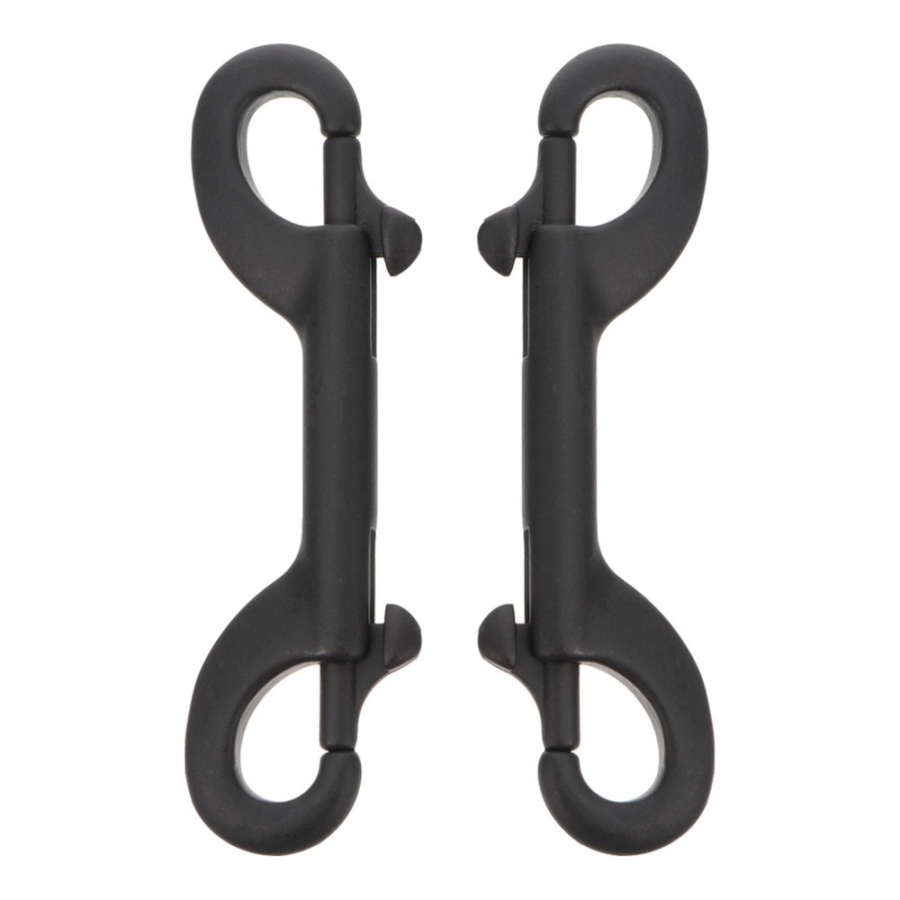 2 Pcs Double Clip Double-headed Hook Diving Ended Bolt Snap Hooks