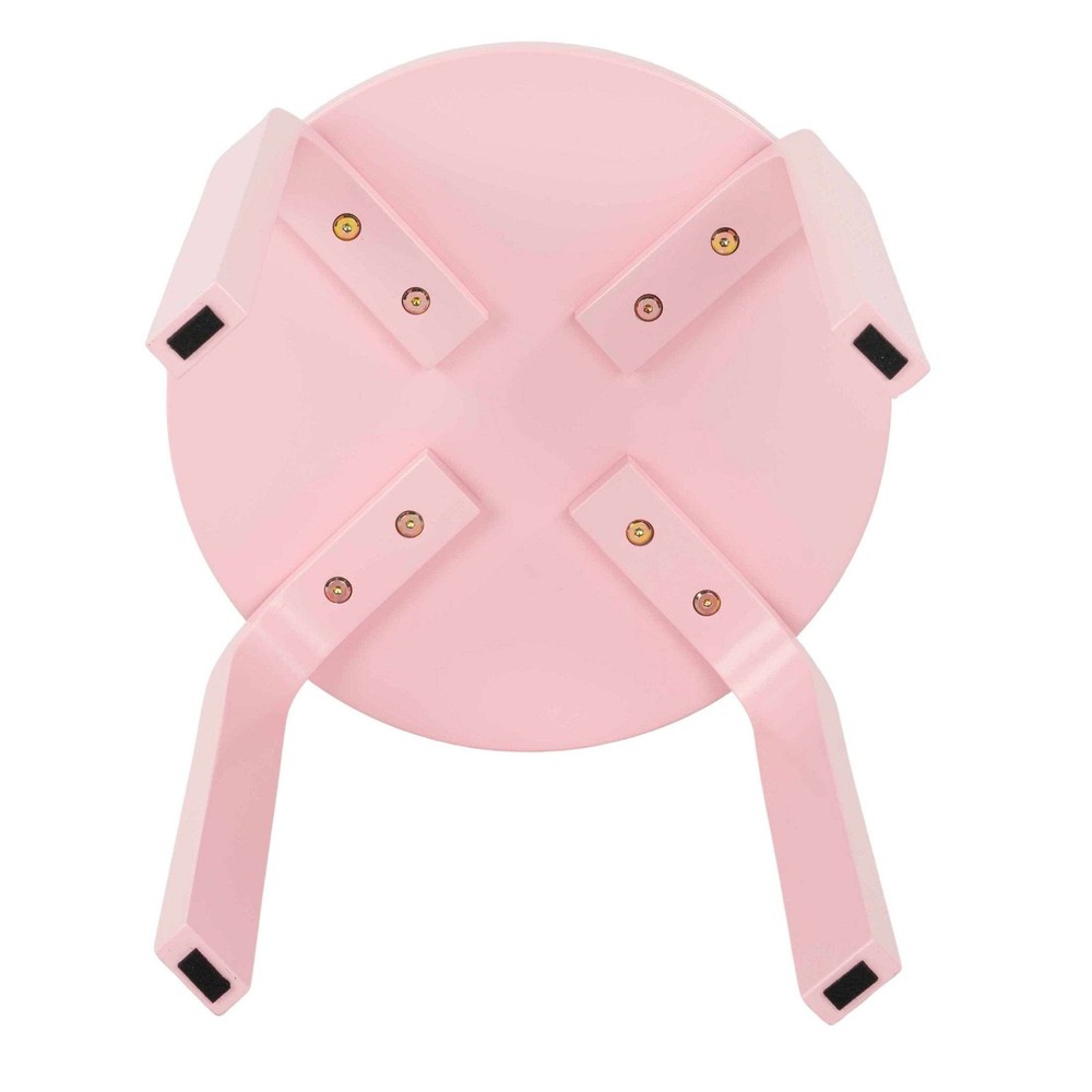Wood Nightstand Side Table Blushing Rose