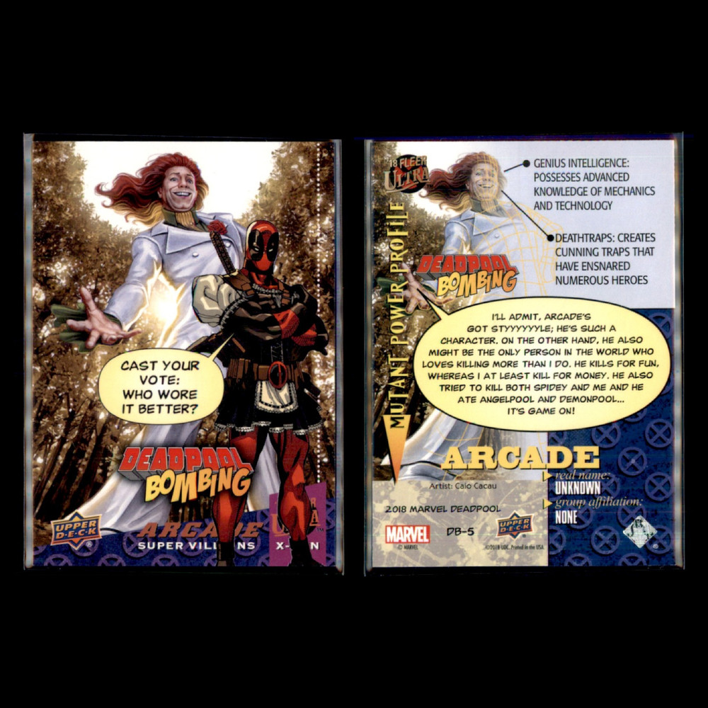 2018 Upper Deck Deadpool Bombing Complete Set 12 Marvel Cards DB1-DB12 Full Set