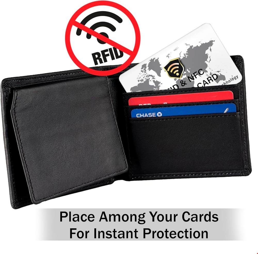 SaiTech IT 5 Pack RFID Blocking Card NFC Contactless 5pk-White, White