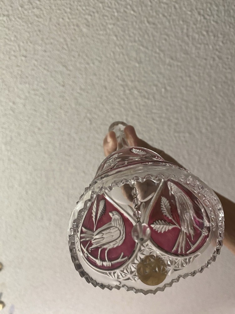 Crystal Ruby Red German Bleikristall Bell