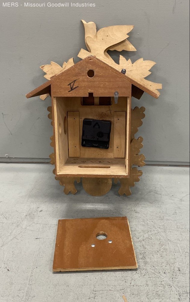 Brown Multicolor Bird Leaf Faux Cuckoo Clock Home Decor Wall
