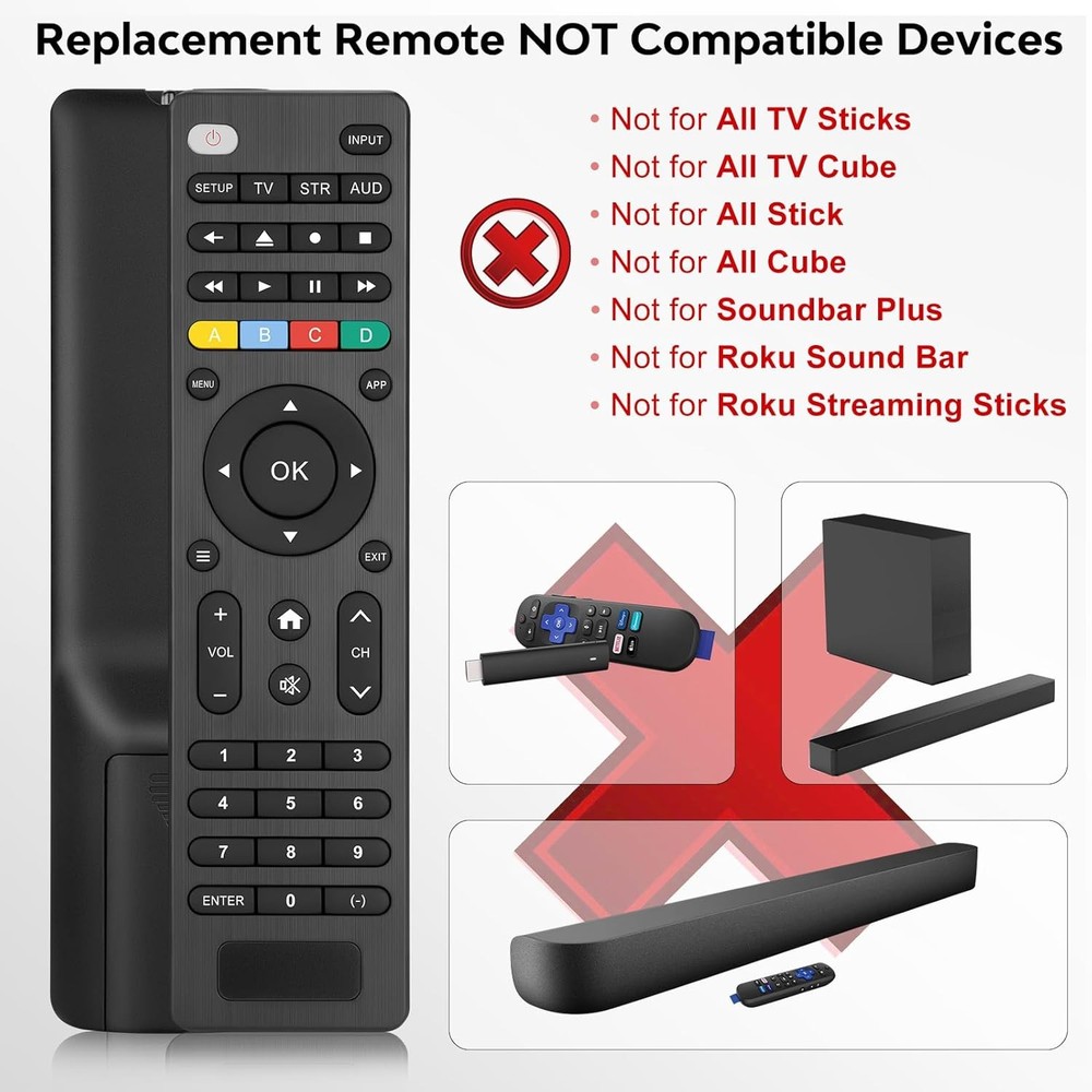 Universal-TV-Remote-Control Compatible with Black