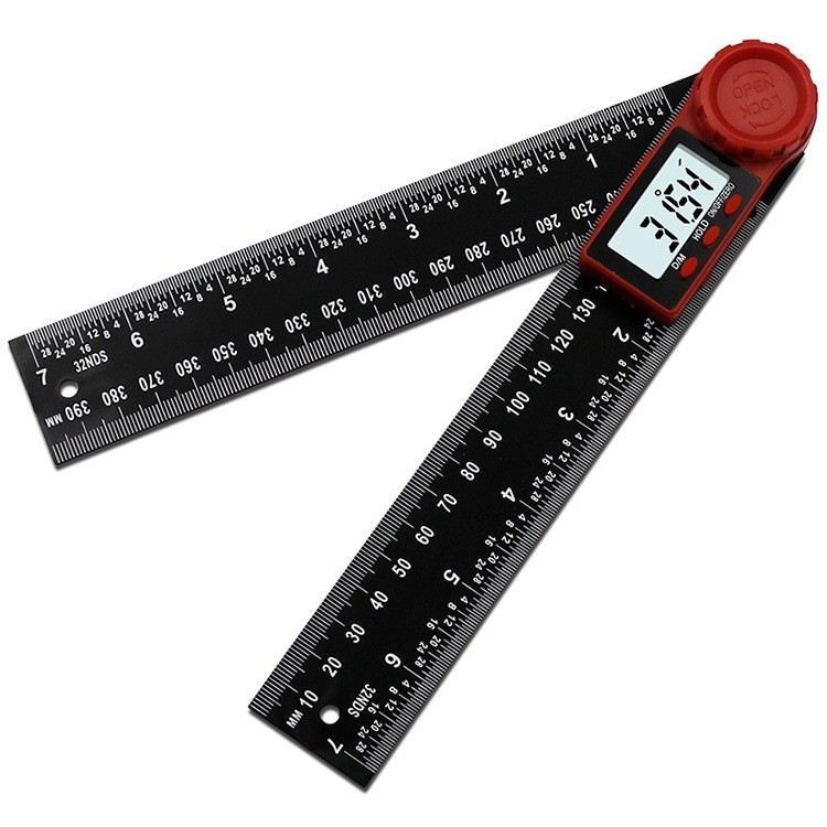 8 In/200 mm Digital Angle Finder ProtractorMeasuring Ruler with LCD Display AO
