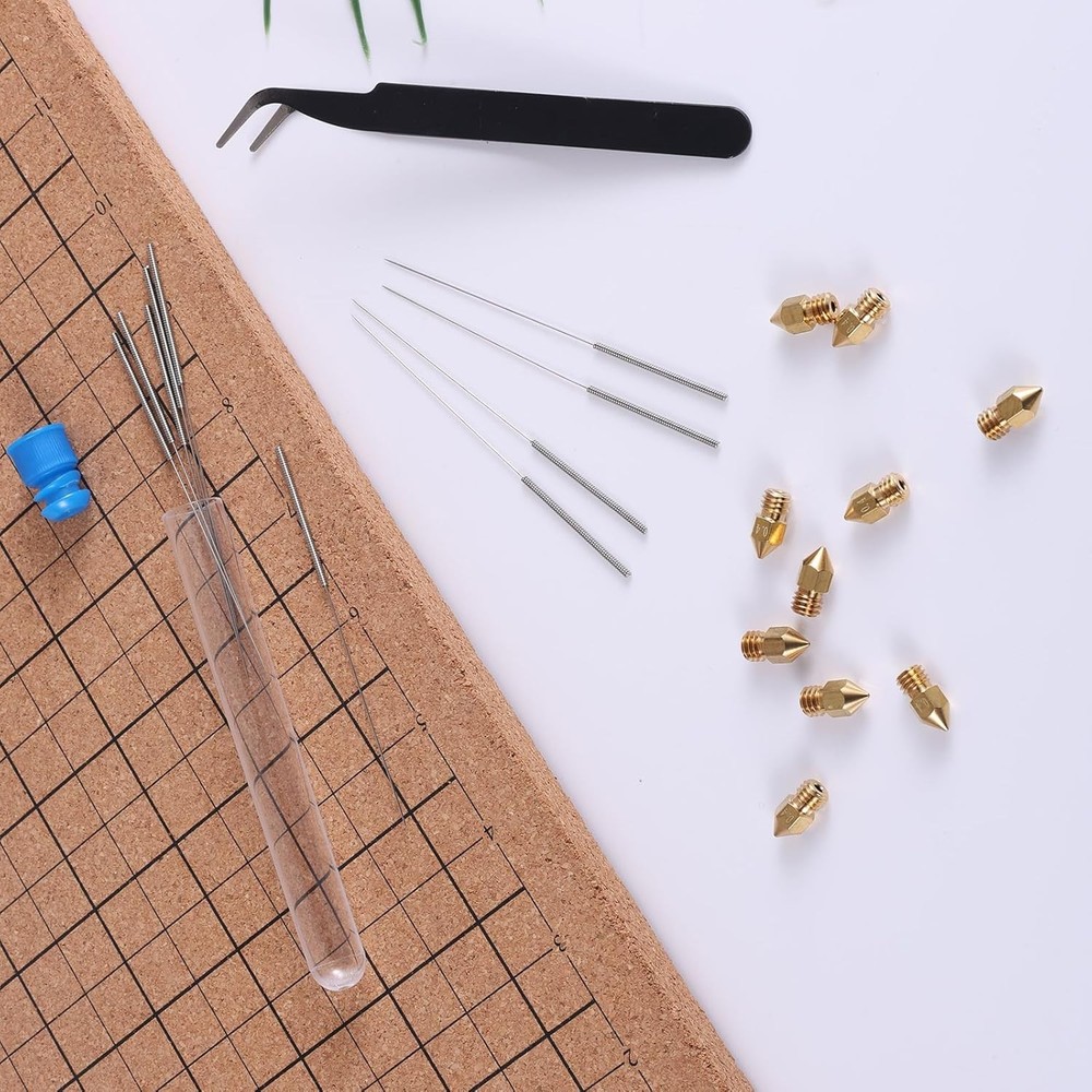 21pcs 3D Printer Nozzle Cleaning Kit, Nozzle Cleaner Tool Include 10pcs Stainles