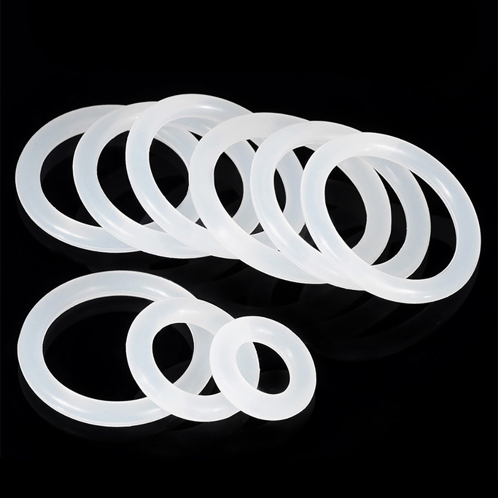 White Silicone O Rings Seals 6mm Cross Section 23-388mm ID Food Grade O Ring