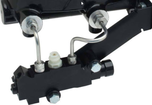 Blacked Out 1" Bore Black Oval Master Cylinder & Proportioning Valve Kit