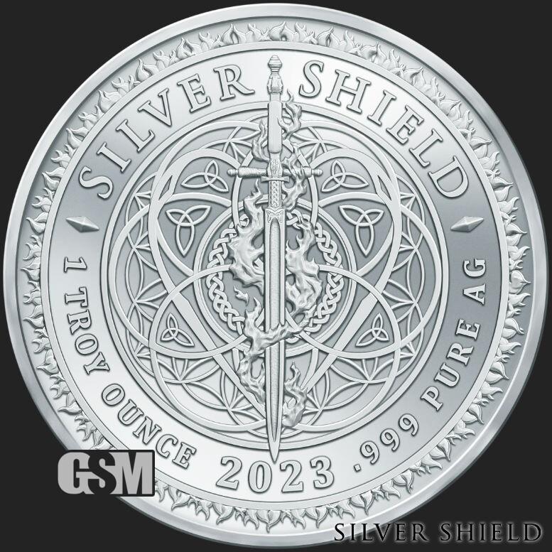 2023 - 1 oz .999 Fine Silver Round Silver Shield Trivium Girls Silver BACKORDER