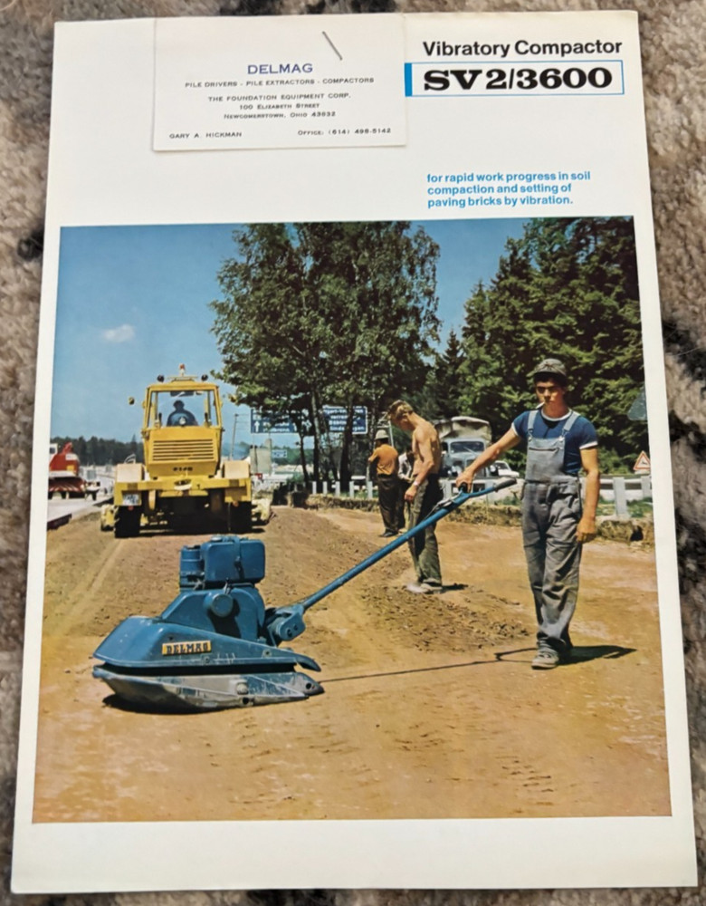 Delmag SV3 3000  Vibratory Compactor Brochure AMIL25