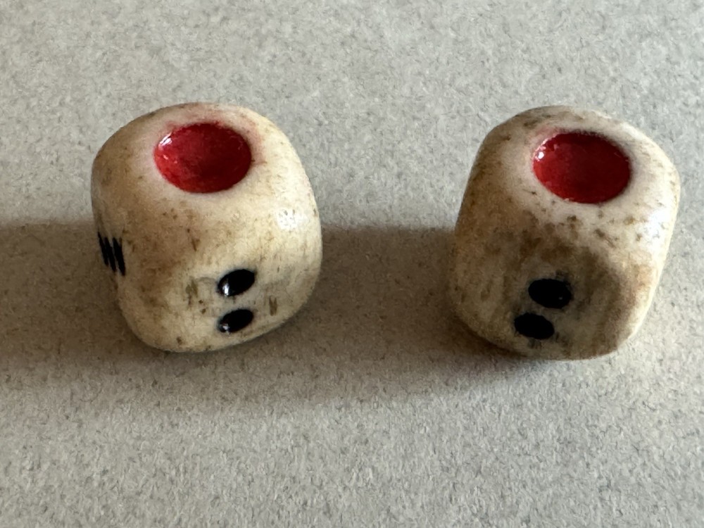 Rare Bone Red Black Dice