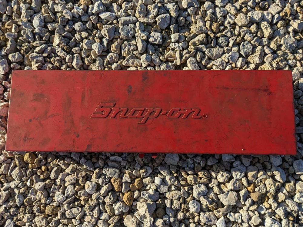 Snap-On Vintage Red Metal Socket Box  -  Empty Tool Box Only