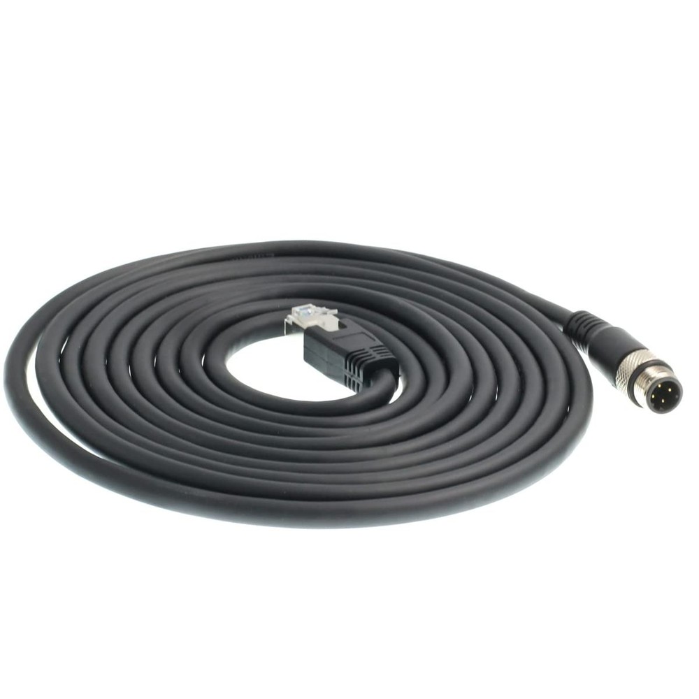 M12 4pin DCode Male To RJ45 Ethernet Connector CAT6 Shielded Cable Profinet