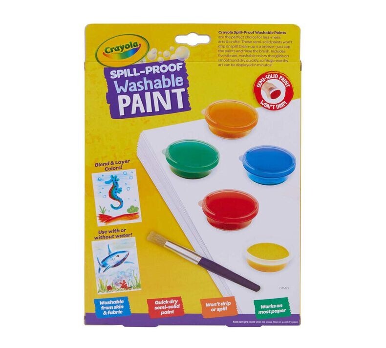 Crayola spill proof washable paint kit