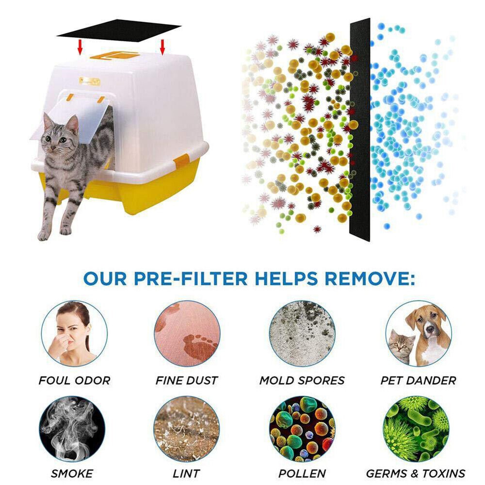 Activated Carbon Deodorizing Filter For Cat Litter Box Replacement Pet Clean