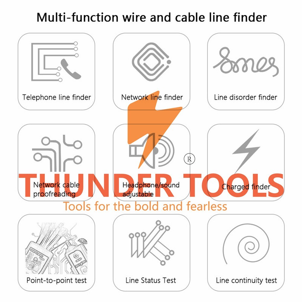 Thunder Tools MS6812 AntiInterference Cable Tester LAN Network Line Finder