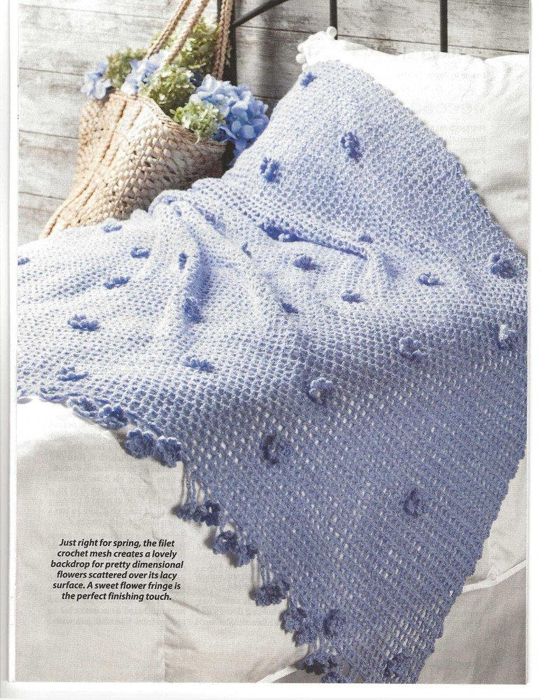 afghan (P123) Vintage crochet pattern