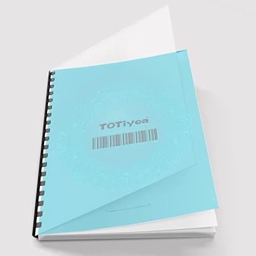200 Pack 6 Mil PVC Binding Presentation Covers, Clear Report Covers for Binding,