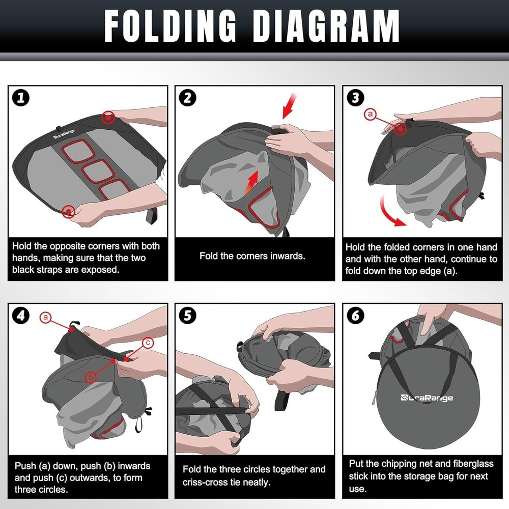 Pop-Up Golf Chipping Net - Ultimate Target Training Chip Aids for Precision &...