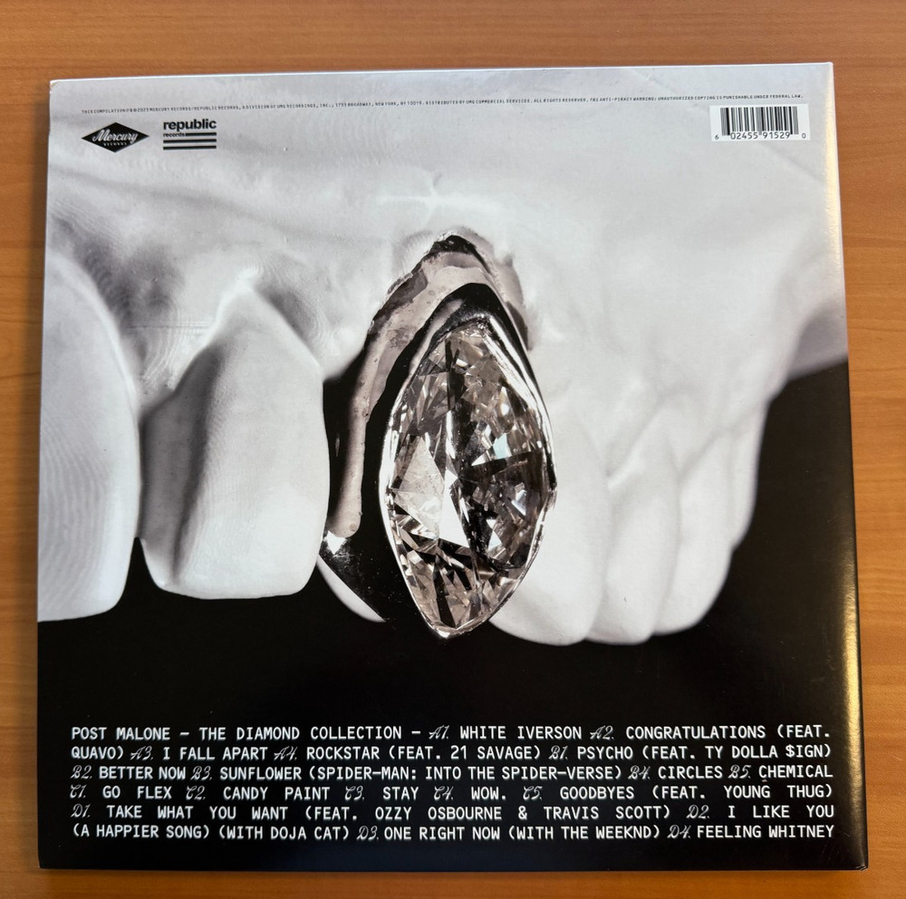 Post Malone Signed Autographed THE DIAMOND COLLECTION Vinyl LP Album PSA/DNA COA