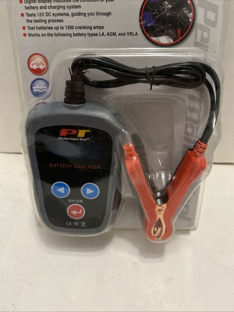 Performance Tool W2998 Digital 12v Battery Analyzer Tests DC Systems